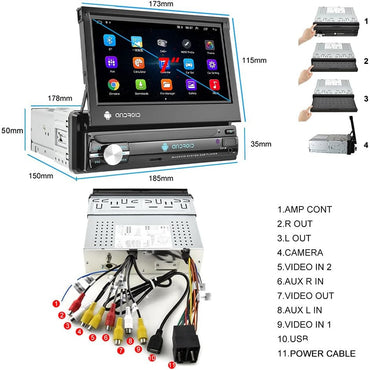 Hikity 7-Inch Android Car Stereo with GPS Navigation & Bluetooth