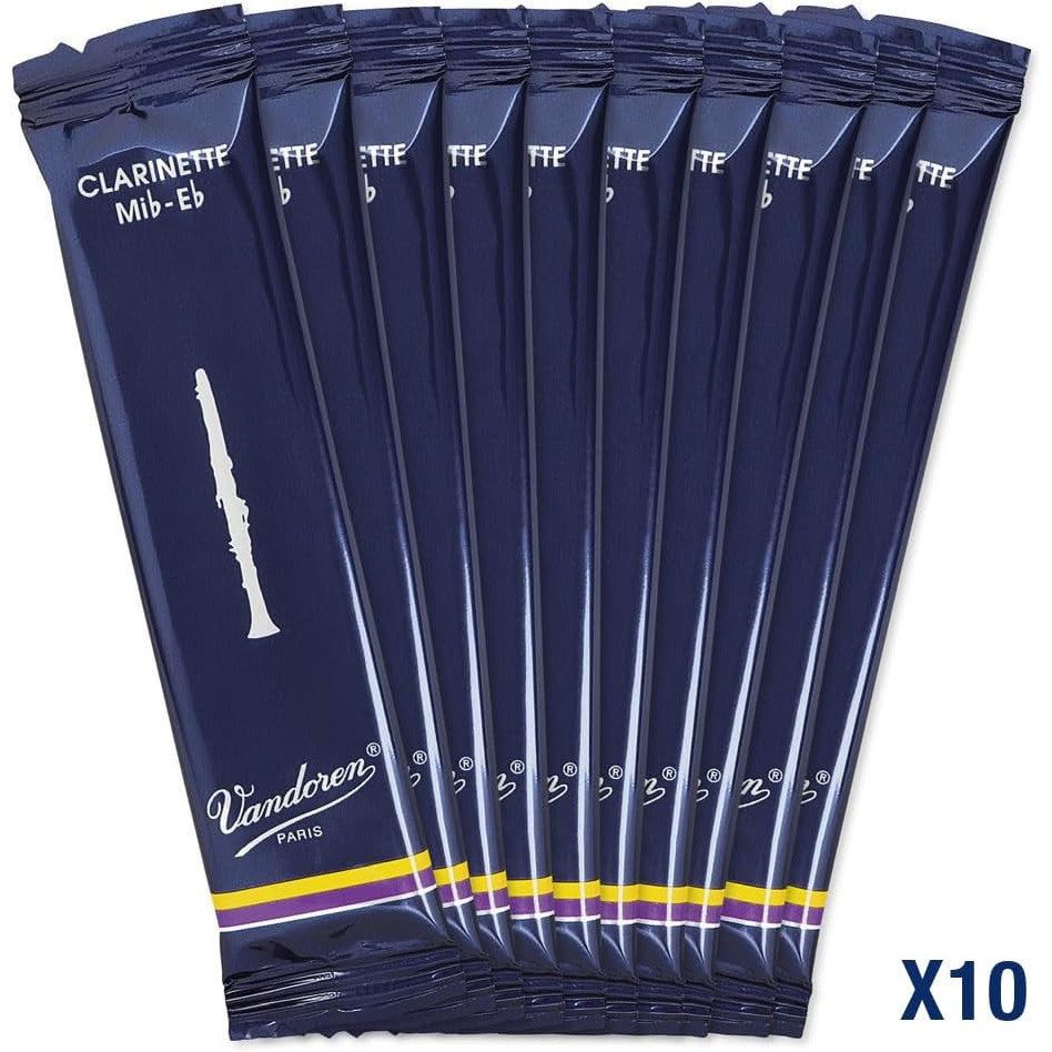 Vandoren CR113 Eb Clarinet Traditional Reeds Strength 3 10 Pack