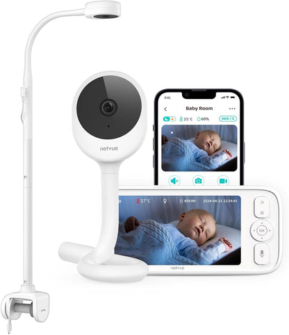 NETVUE Upgraded 5\" Baby Monitor Camera with 5000mAh Battery