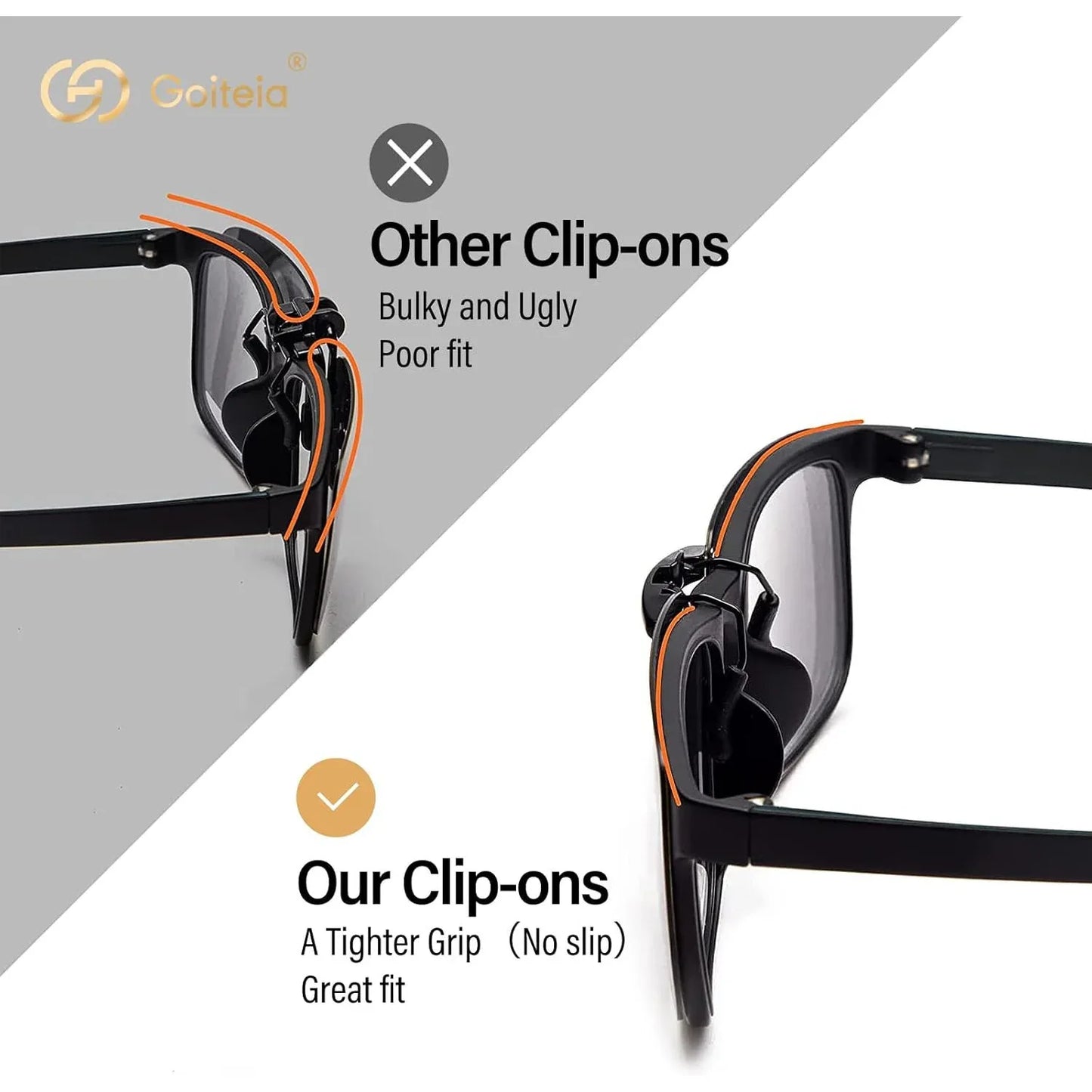 Goiteia Polarized Clip-On Sunglasses for Prescription Glasses - Gomix Brands Outlet
