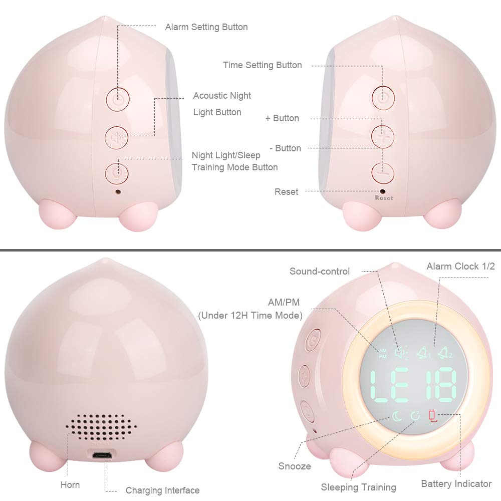 PROKING Digital Alarm Clock for Kids Powered with LED