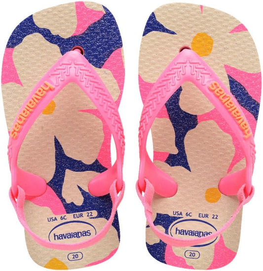 Havaianas Baby Mini Me Beige Tongue Sandals for Girls