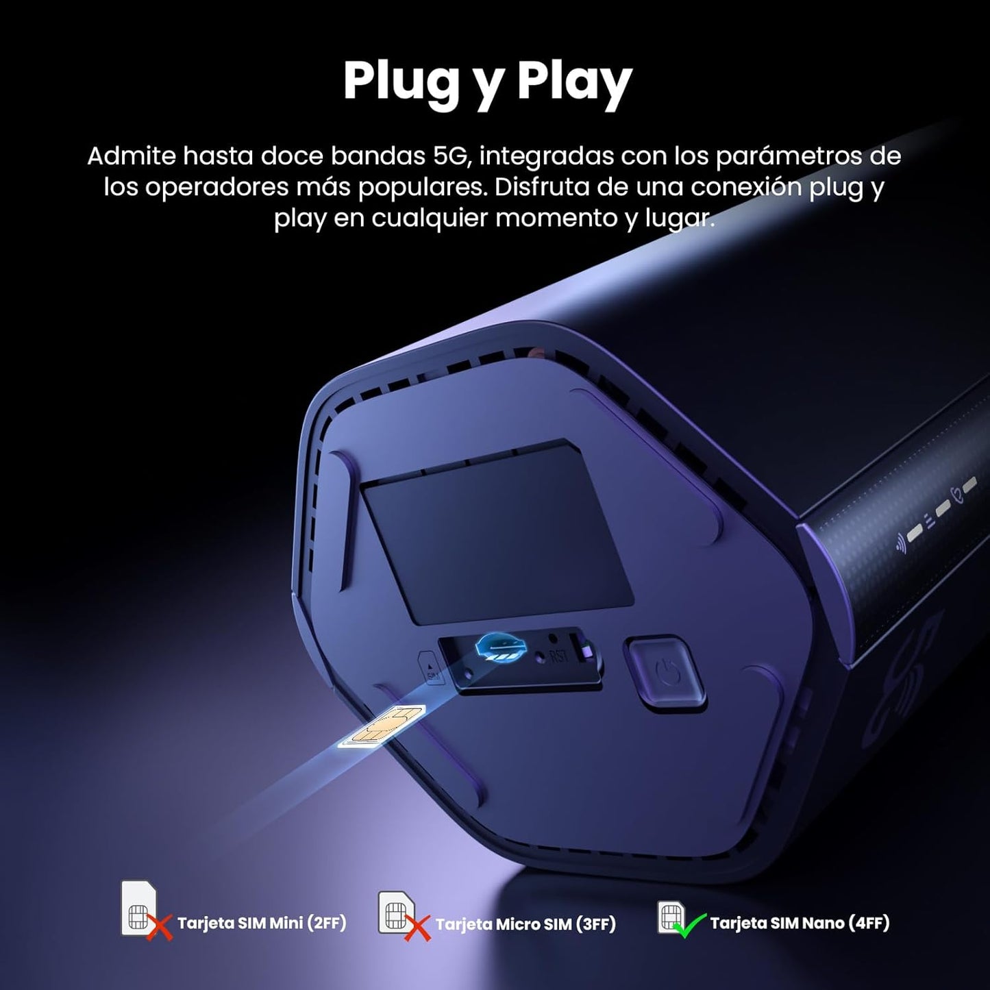 Tenda 5G03 Wi‑Fi 6 AX1800 5G LTE Router with Dual Gigabit