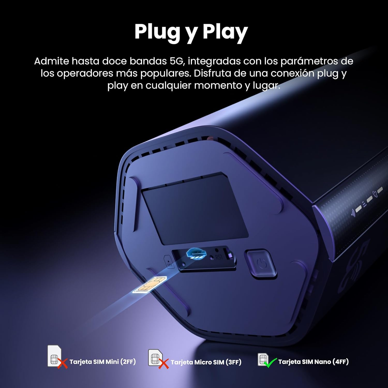 Tenda 5G03 Wi‑Fi 6 AX1800 5G LTE Router with Dual Gigabit