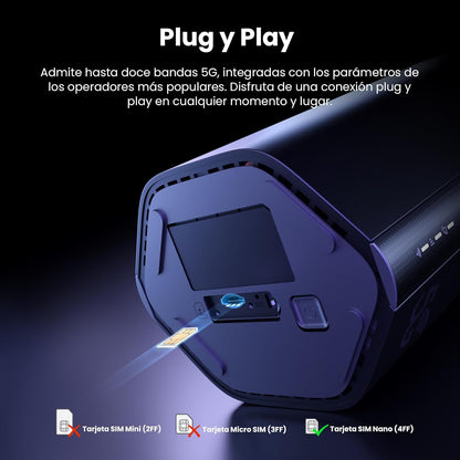 Tenda 5G03 Wi‑Fi 6 AX1800 5G LTE Router with Dual Gigabit