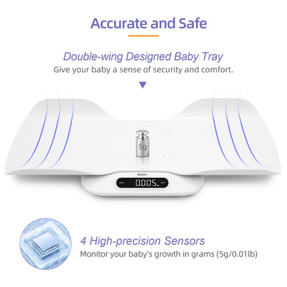 BAGAIL Baby Scale with Removable Tray Automatic Rotating Readings Tare Lock 180 kg