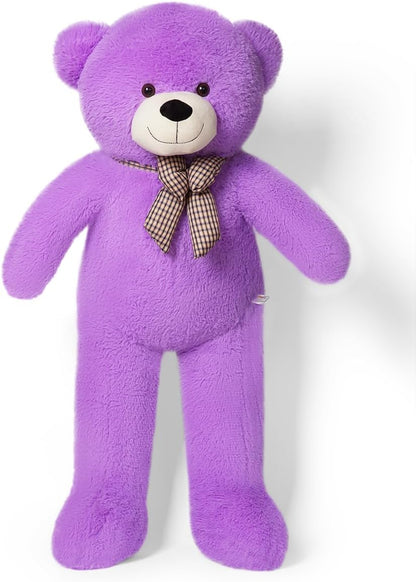 Giant 120cm Purple Plush Teddy Bear – Soft Cuddly Companion