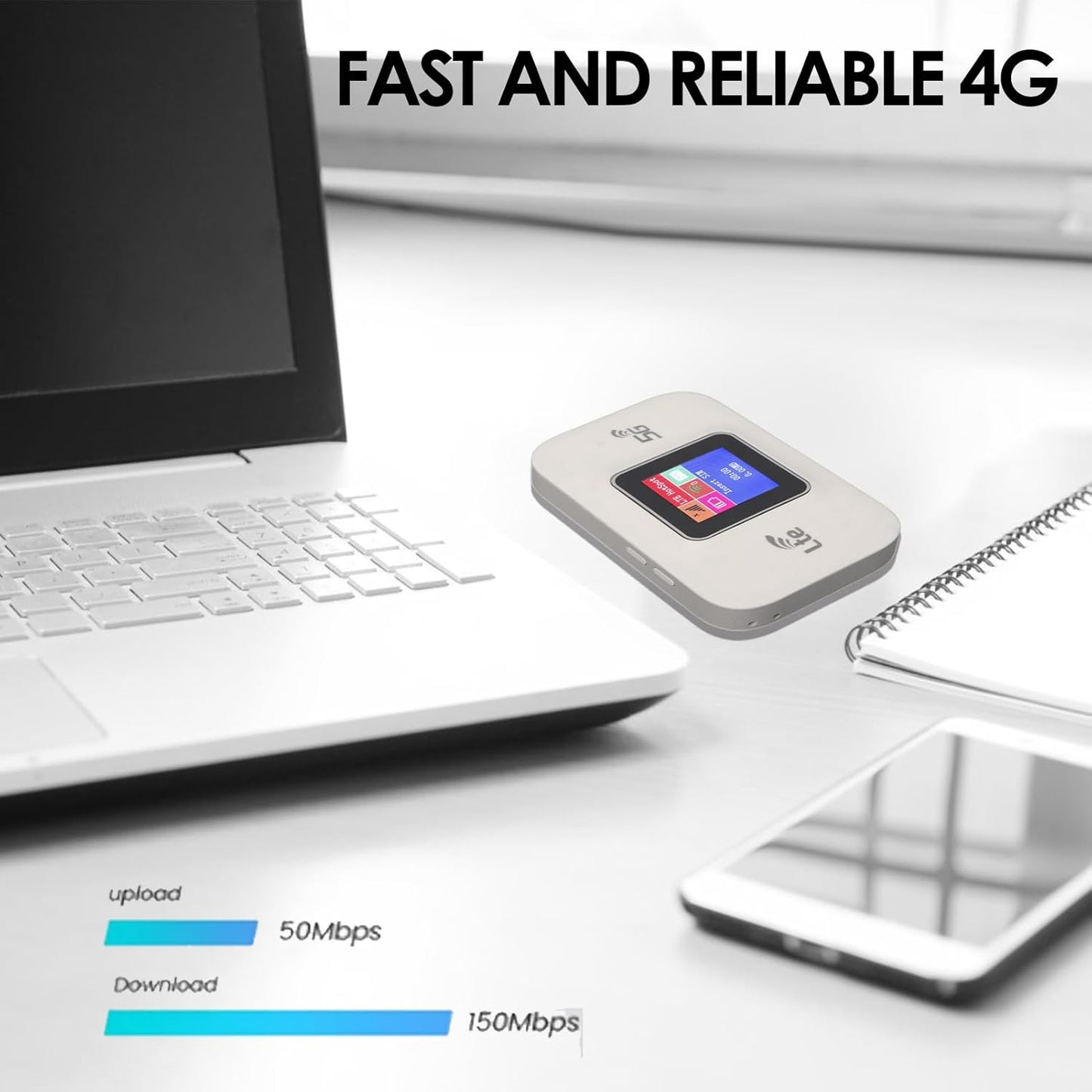 Garsent H809pro Portable 4G WiFi Router – Secure, Supports 10 Devices