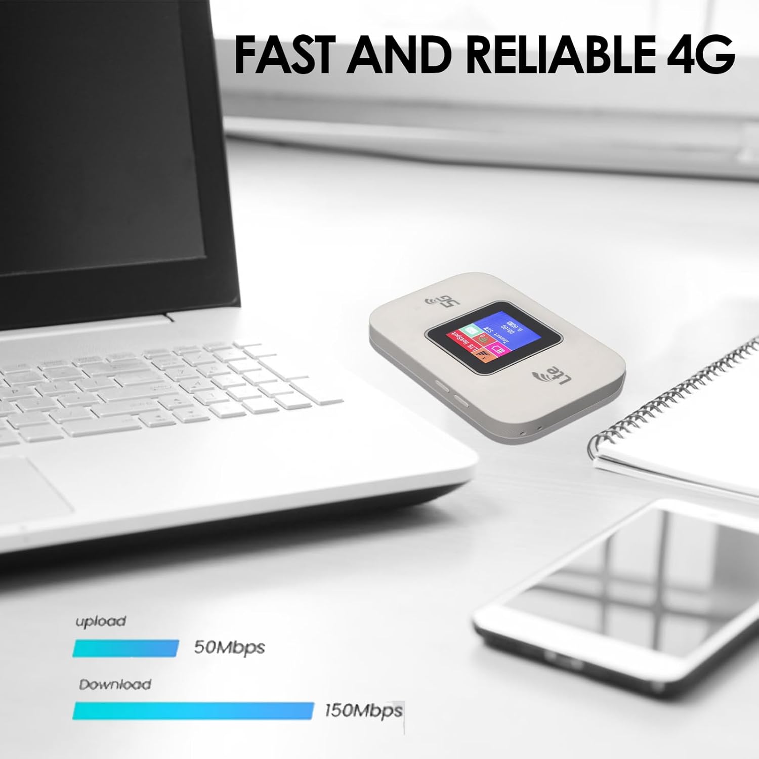 Garsent H809pro Portable 4G WiFi Router – Secure, Supports 10 Devices