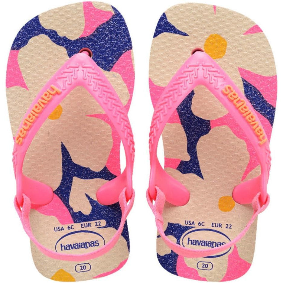 Havaianas Baby Mini Me Beige Tongue Sandals for Girls