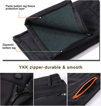 Gash Hao Men's Waterproof Softshell Snowboard Pants for Skiing and Hiking