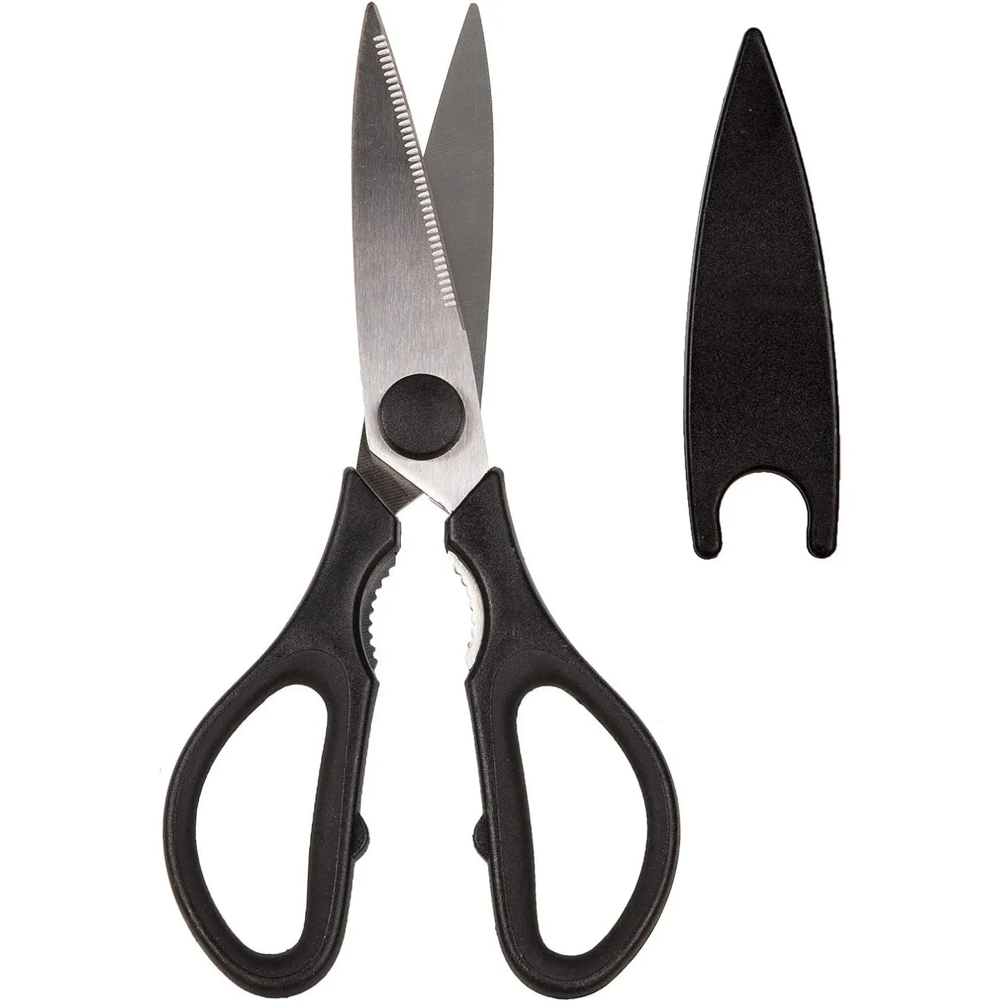 Rae Dunn Everyday Kitchen Scissors - Black Stainless Steel Shears - Gomix Brands Outlet