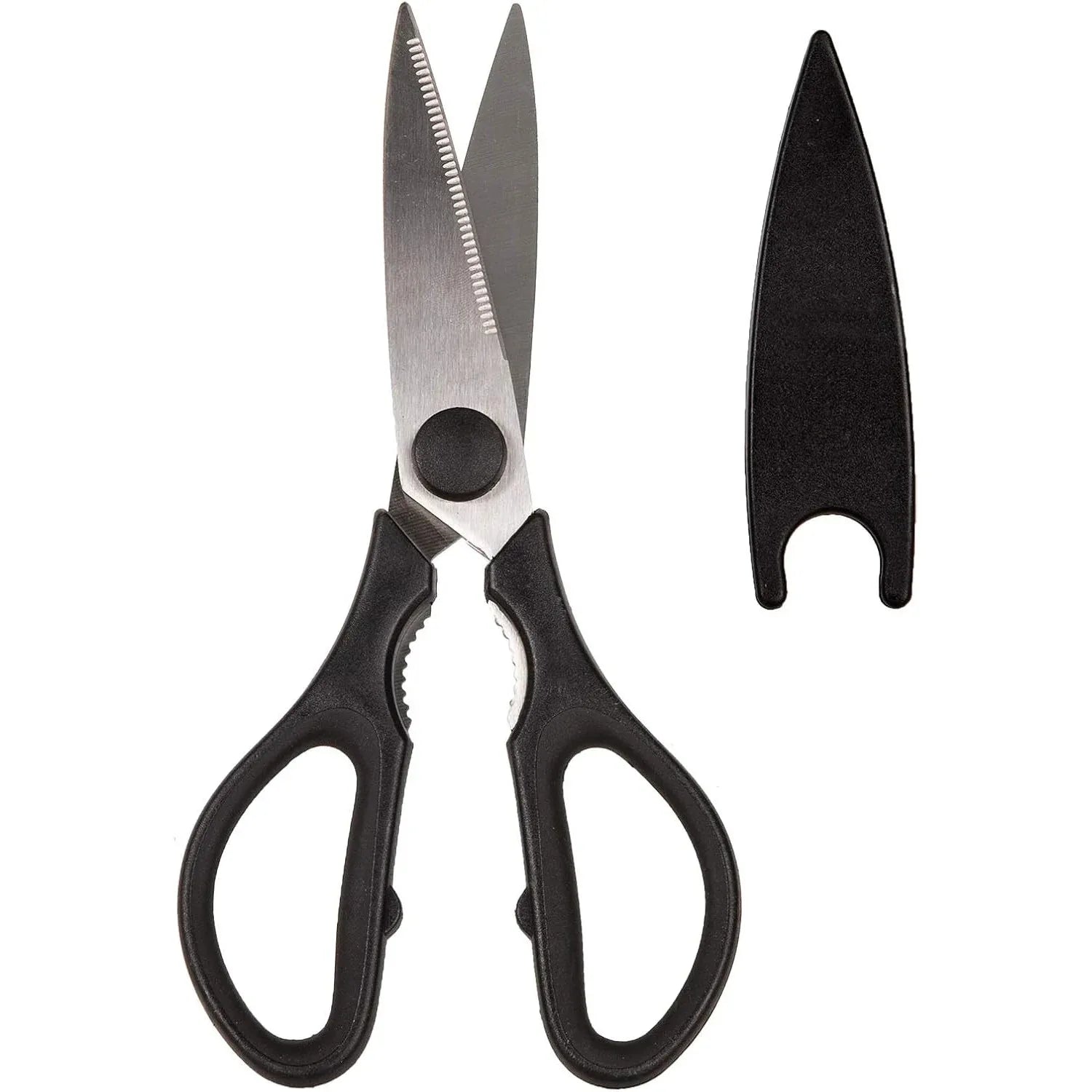 Rae Dunn Everyday Kitchen Scissors - Black Stainless Steel Shears - Gomix Brands Outlet