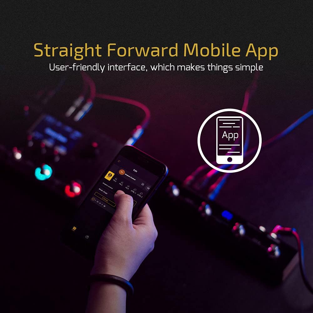 HOTONE Ampero Control Bluetooth MIDI Foot Controller – 4 Programmable Switches