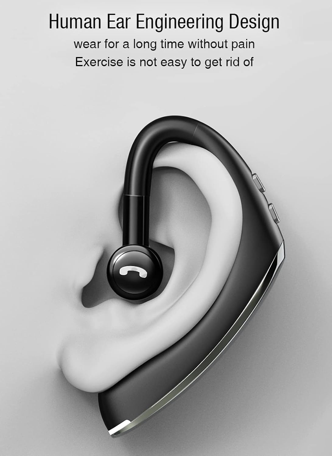 lecoo F900 Bluetooth Headset Wireless Mono Earphone with Mic Noise Cancelling 25H Worktime Red