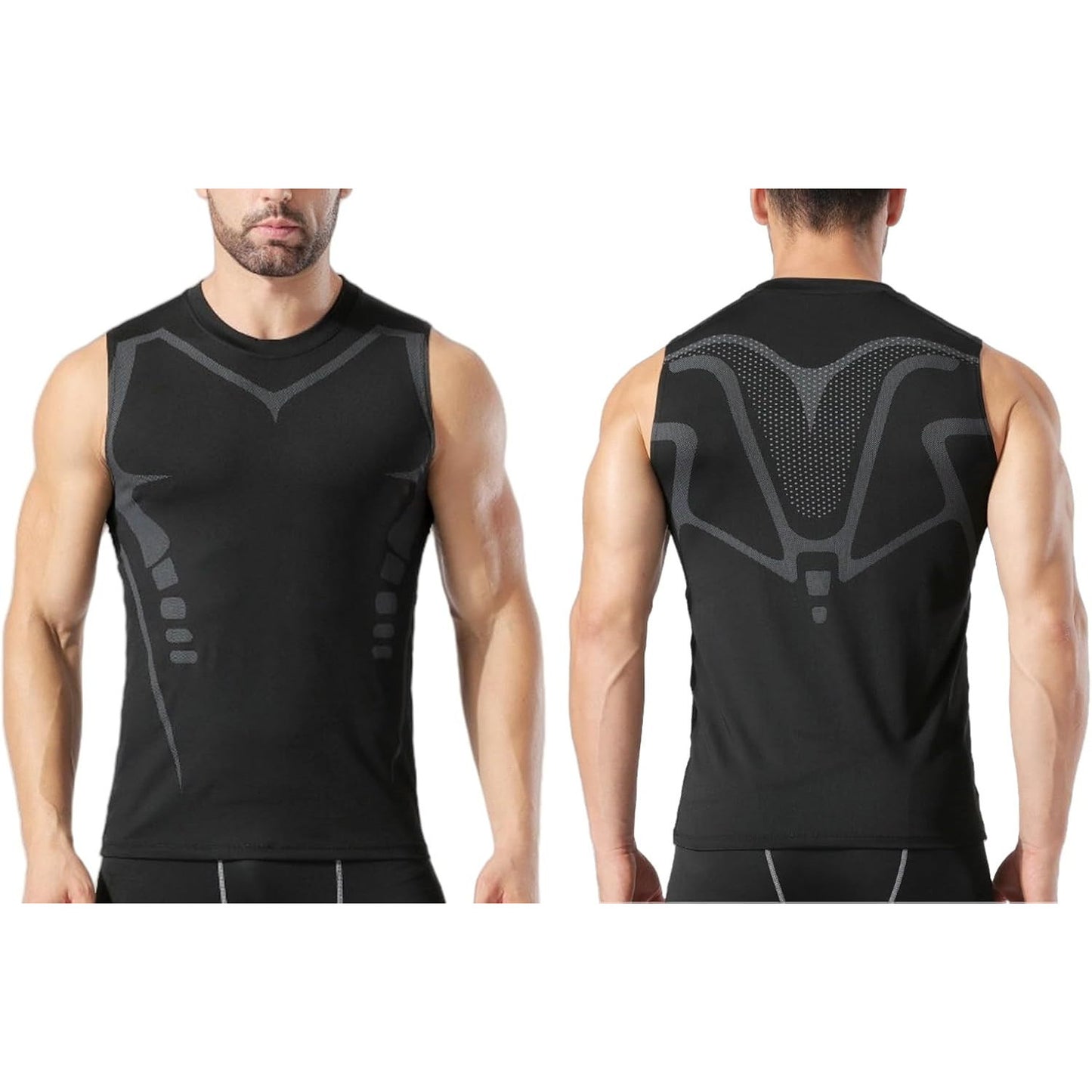 Smatstyle Men's Quick Dry Compression Sleeveless Sports Fitness Base Layer Tank Top
