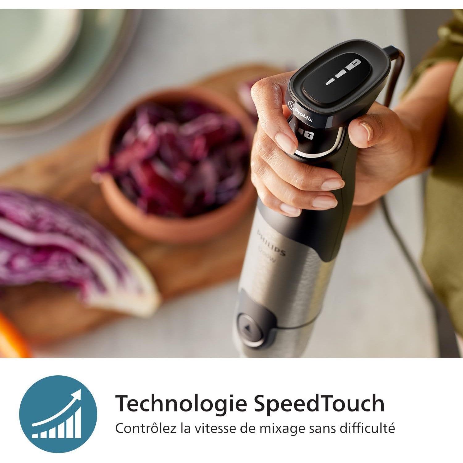 Philips Series 5000 Hand Blender: Powerful 1200W ProMix Technology for Effortless Kitchen Blending