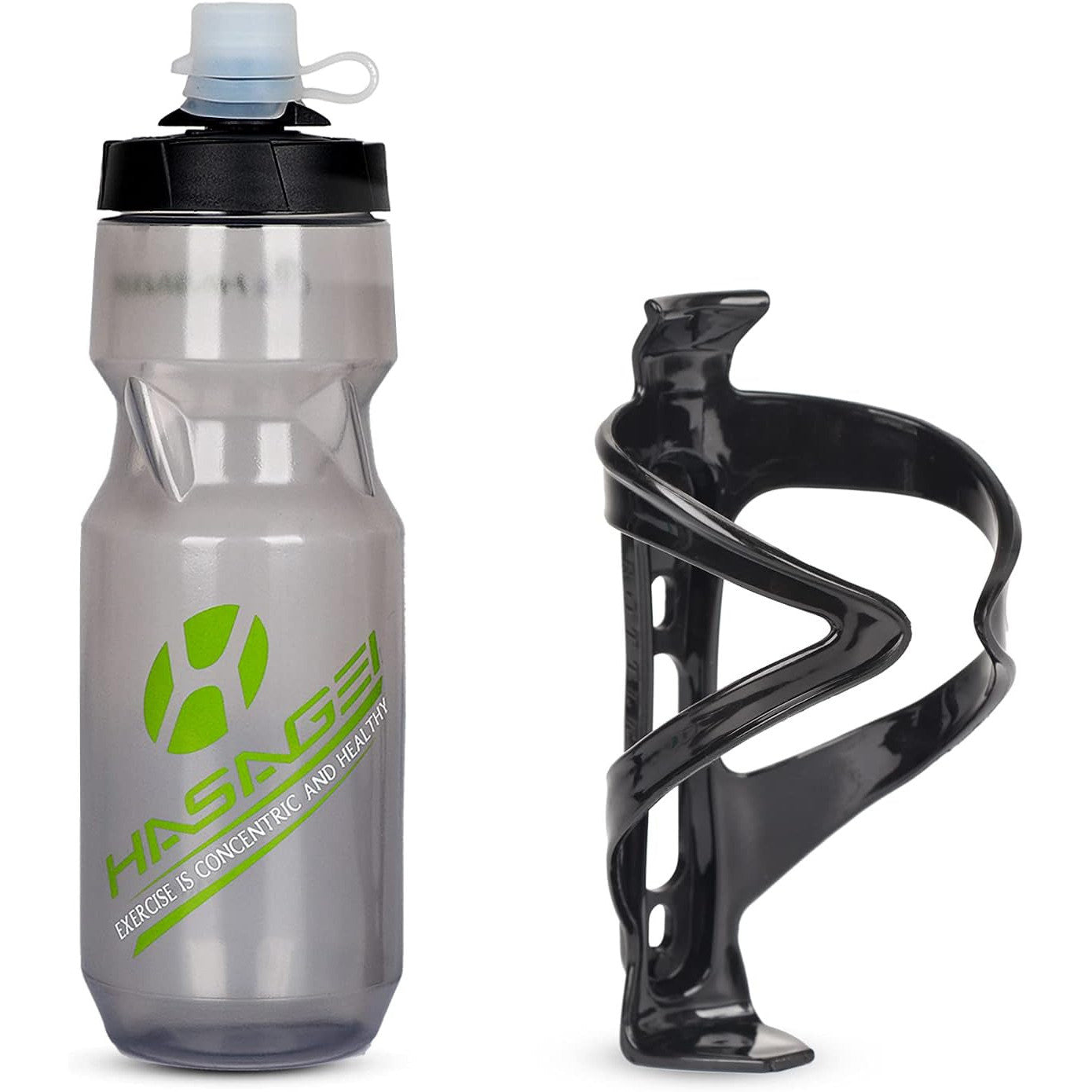 HASAGEI Bike Water Bottle Cage and 24oz Bottle Set – Lightweight BPA‑Free Holder for Road, Mountain & Kids Bikes