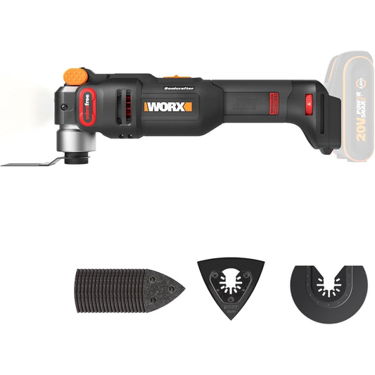 WORX Nitro 20V Cordless Sonicrafter: Brushless Multi-Tool for Cutting, Sawing, Grinding