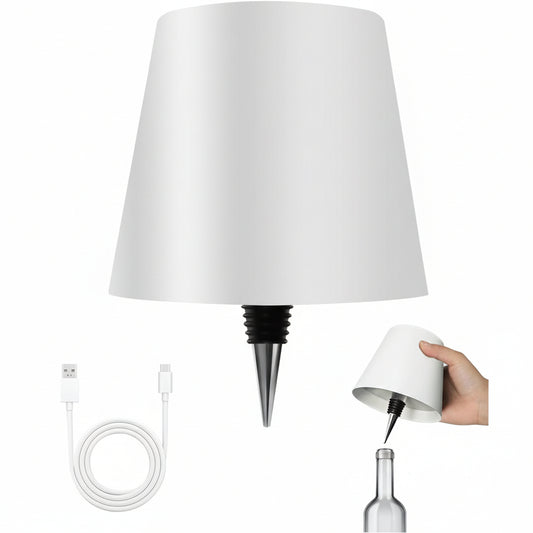 Wireless LED Bottle Lamp – Rechargeable Touch-Dimmable Light for Wine