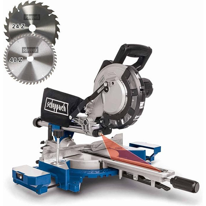 Scheppach HM216 2000W Mitre Saw with Laser, 216mm Blade