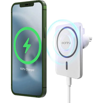 Wireless Magnetic Car Phone Mount with Fast 15W MagSafe Charging - Gomix Brands Outlet