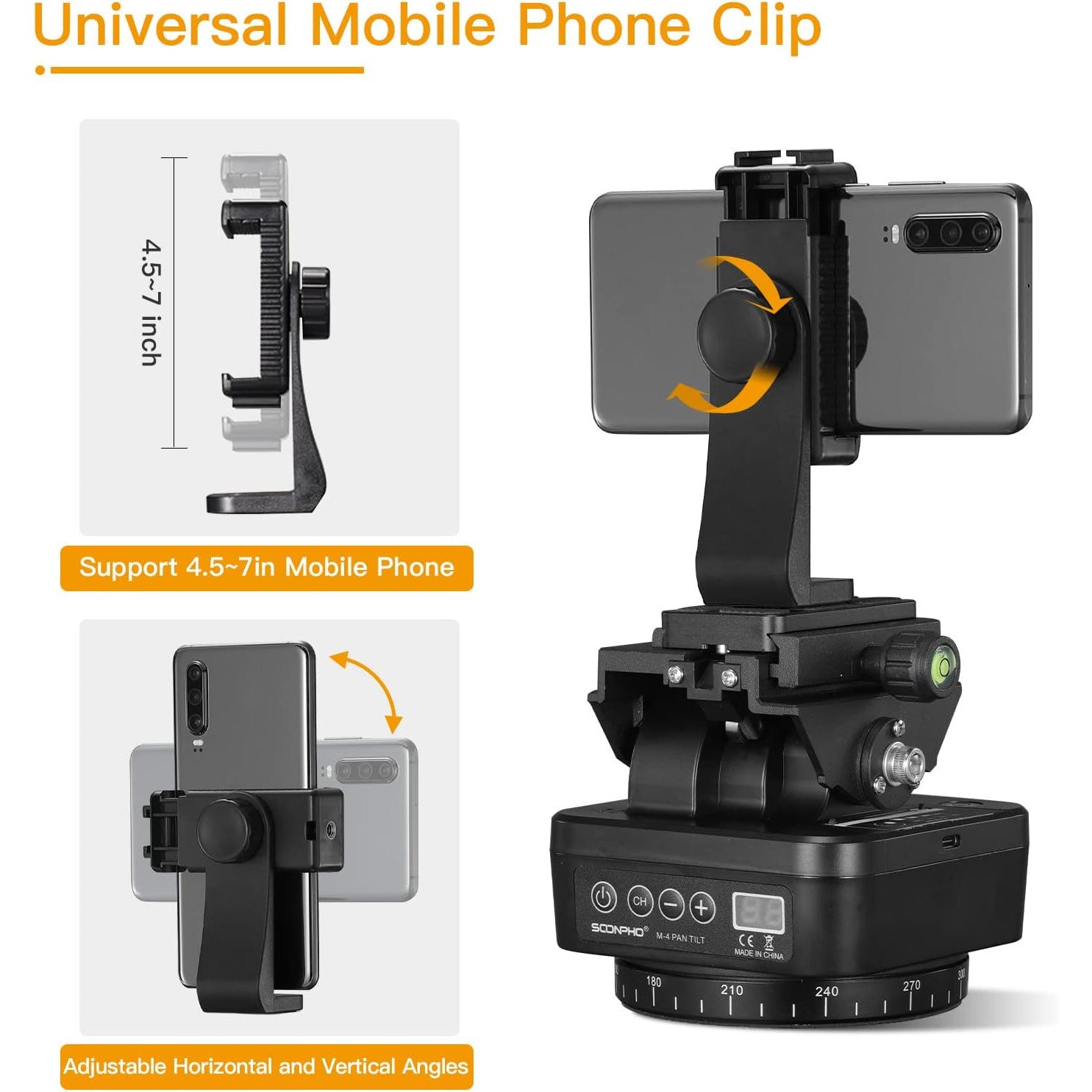 Soonpho M4 Motorized Panoramic Tripod Head with Remote for DSLR