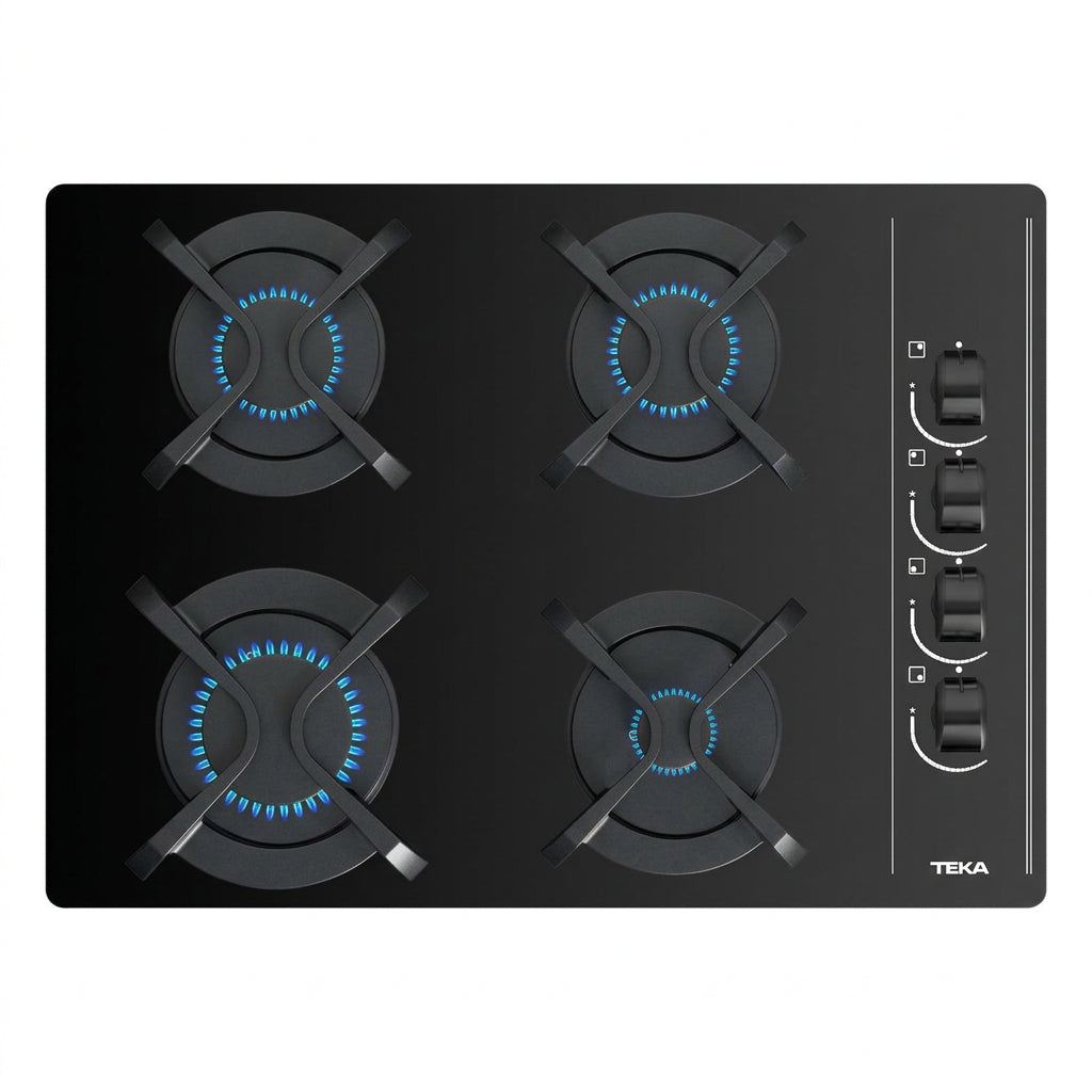 Teka GBC 64003 KBA 4-Burner Tempered Glass Gas Hob 60cm Black