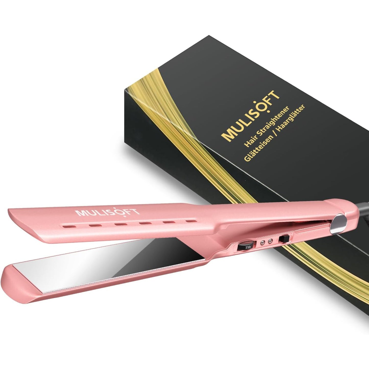 MULISOFT Compact Travel Hair Straightener with Nano Titanium Plates