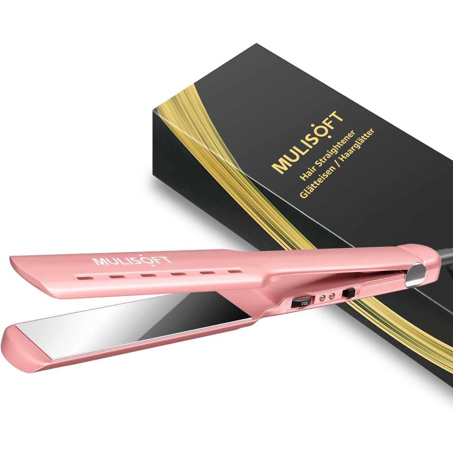 MULISOFT Compact Travel Hair Straightener with Nano Titanium Plates