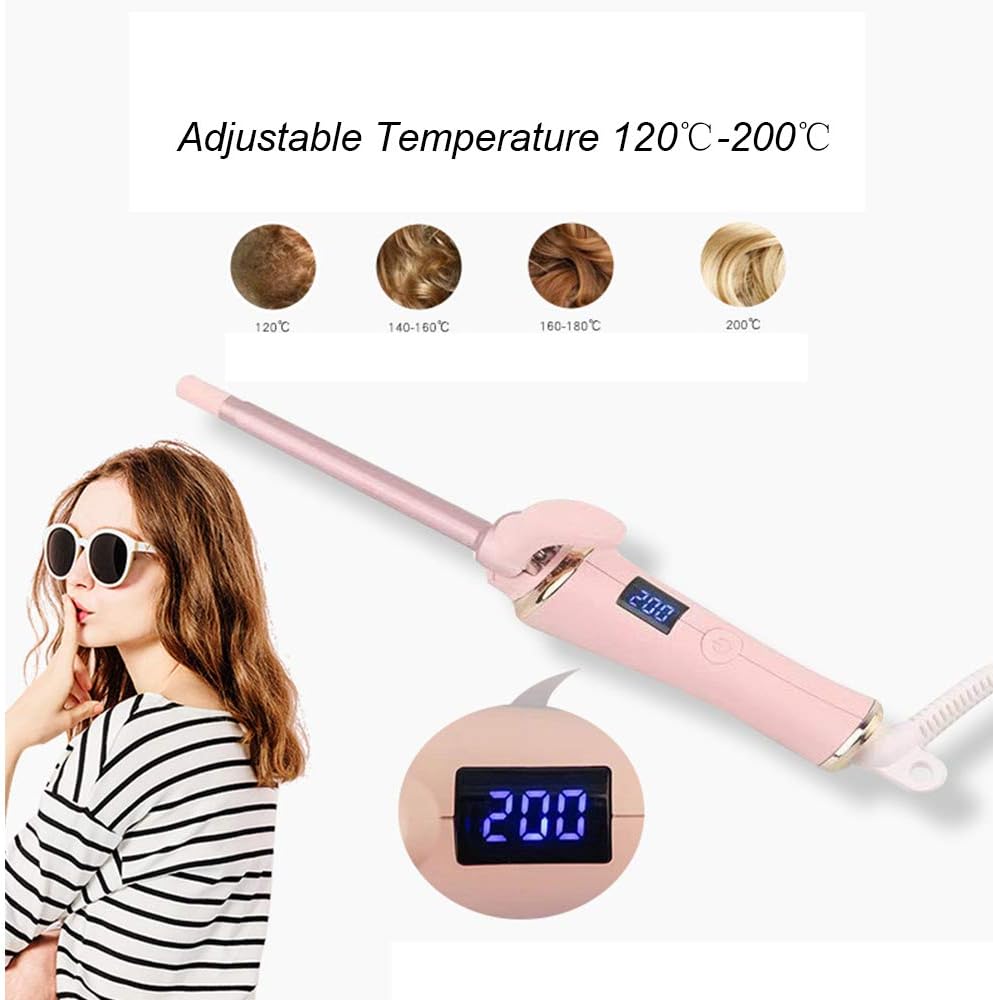 Sammious 9mm Thin Curling Wand Ceramic Barrel Hair Curler