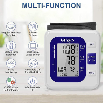 GPZON Large Cuff Digital Blood Pressure Monitor with USB Power