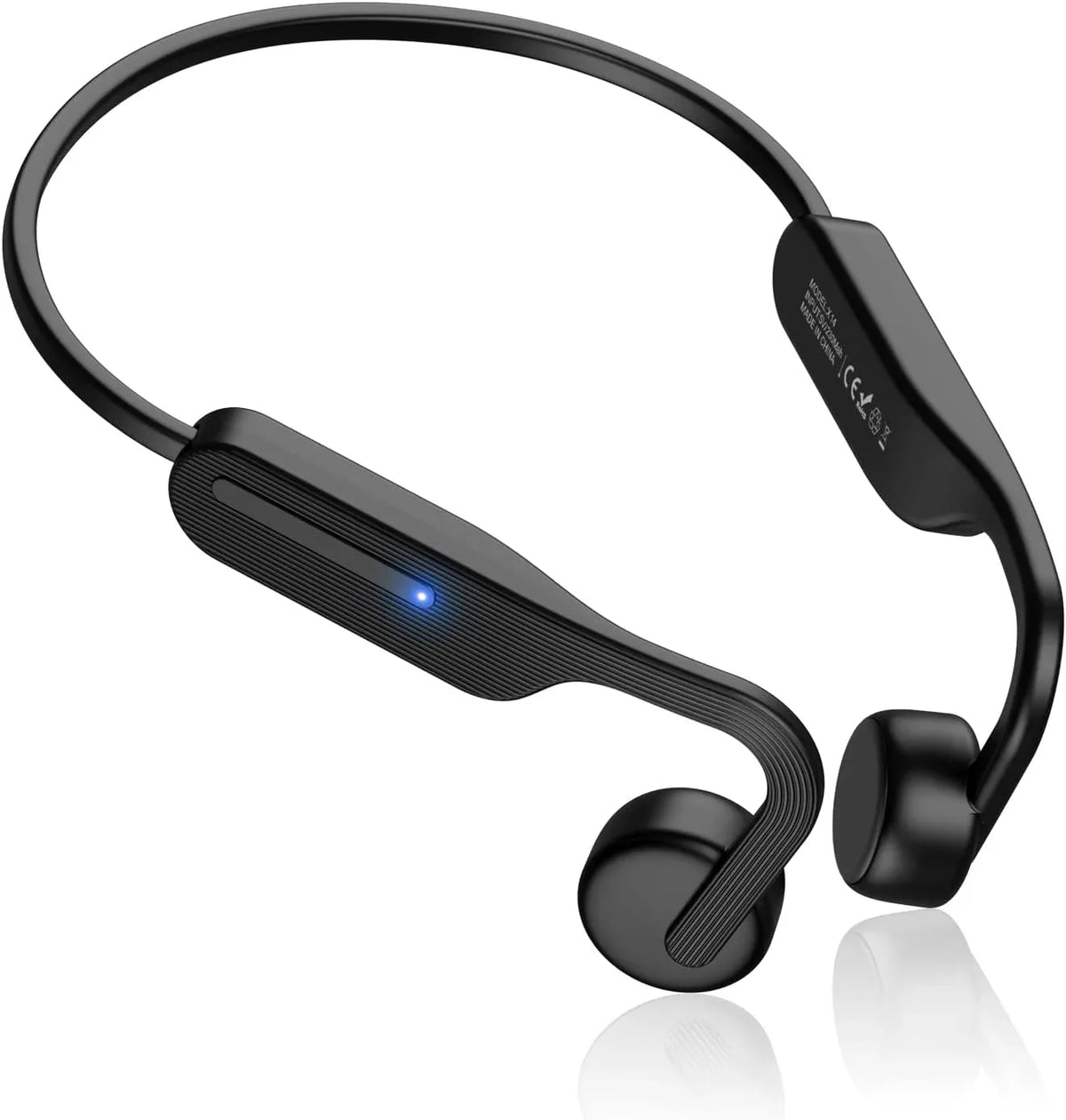 Bone Conduction Open Ear Bluetooth 5.0 Sports Headphones with Mic, Sweat‑Resistant, Black - Gomix Brands Outlet