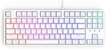 CIY X77 Tenkeyless Mechanical Gaming Keyboard with RGB Hot‑Swappable Switches