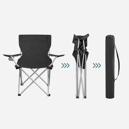 SONGMICS Portable Folding Camping Chair Set with Armrests
