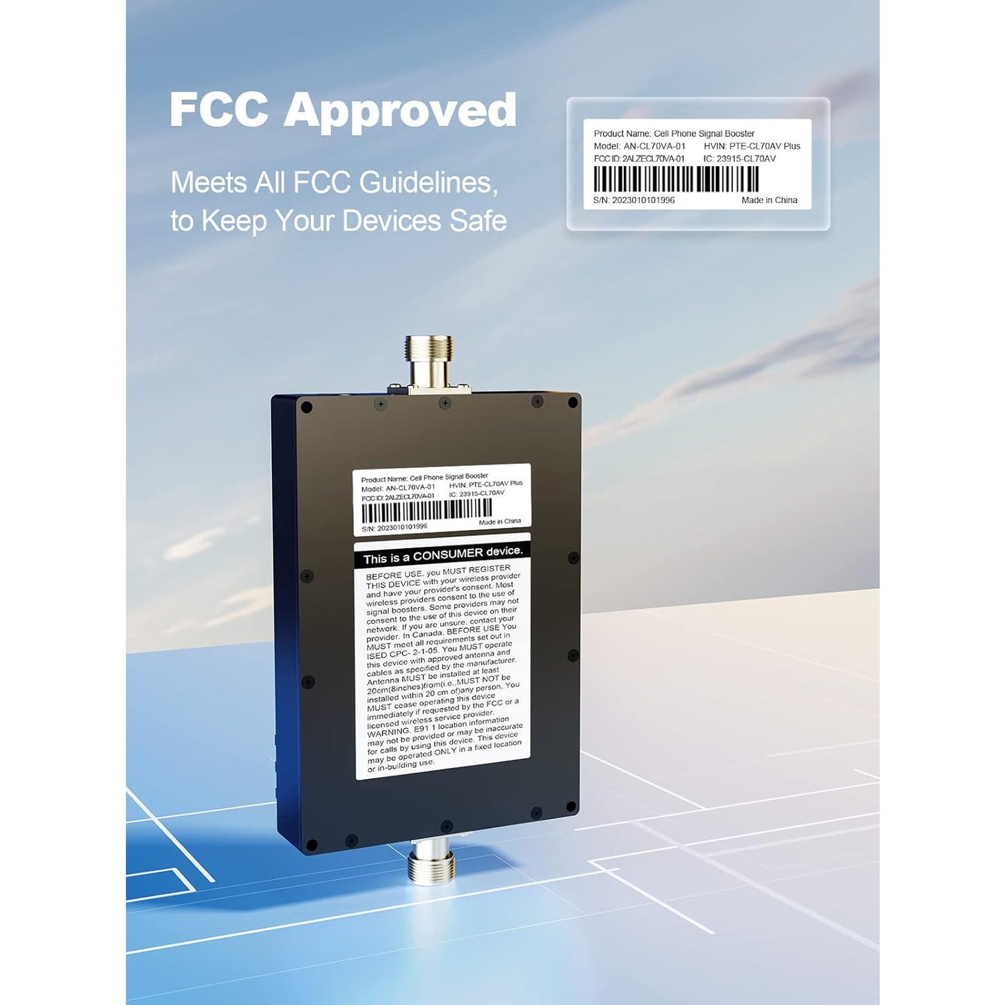 ANNTLENT Cell Phone Signal Booster – 5G/4G LTE Up to 4,500 sq ft – Compatible with Verizon, AT&T, T‑Mobile