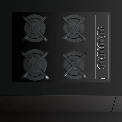 Teka GBC 64003 KBA 4-Burner Tempered Glass Gas Hob 60cm Black