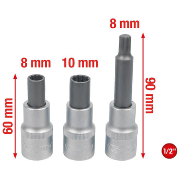 KS Tools 3-Piece OZ Aluminum Rim Socket Set
