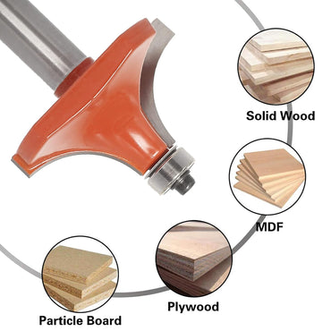 Sinoprotools Rounding Cutter 12 mm Shank 25 mm Radius Router Bit with Ball Bearing