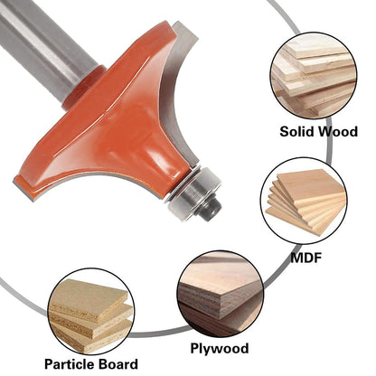 Sinoprotools Rounding Cutter 12 mm Shank 25 mm Radius Router Bit with Ball Bearing