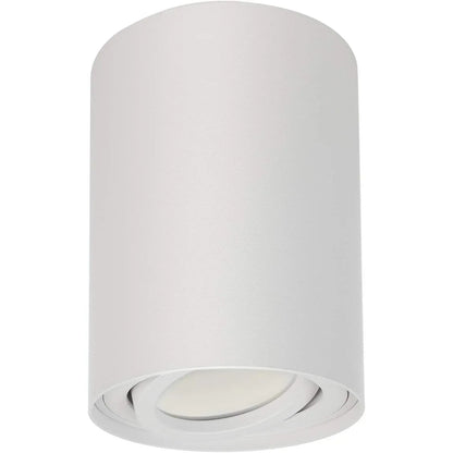 Maclean MCE422 Swiveling GU10 Ceiling Light – White Aluminum Round Fixture - Gomix Brands Outlet
