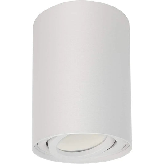 Maclean MCE422 Swiveling GU10 Ceiling Light – White Aluminum Round Fixture - Gomix Brands Outlet
