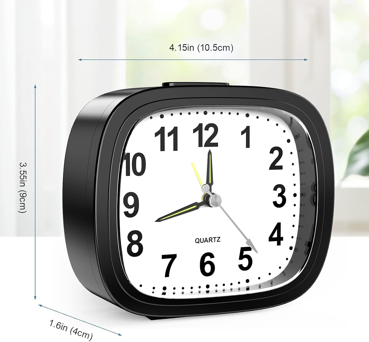 Ankilo Silent Analog Alarm Clock for Bedroom