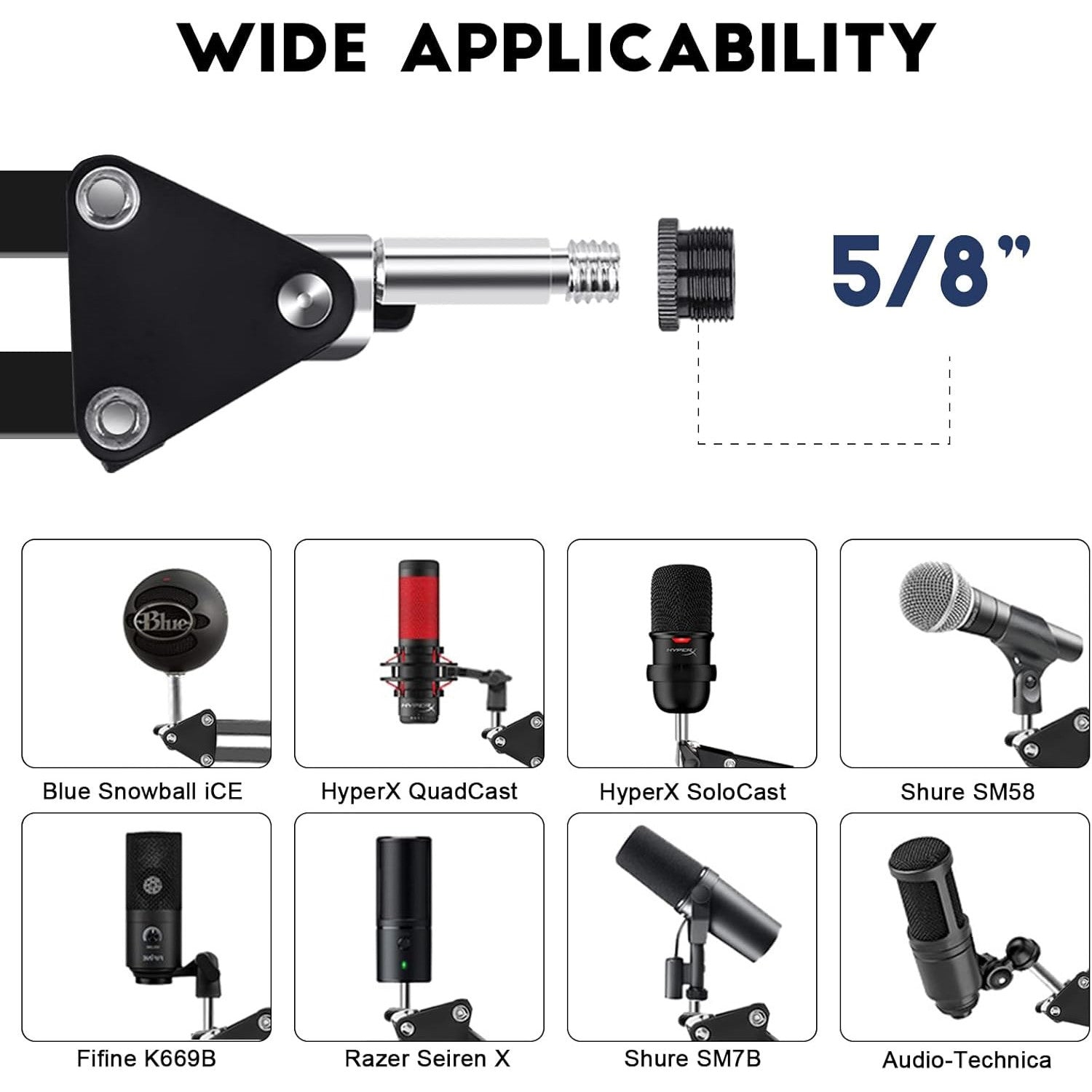 Aokeo AK-35 Adjustable Metal Microphone Boom Arm Stand