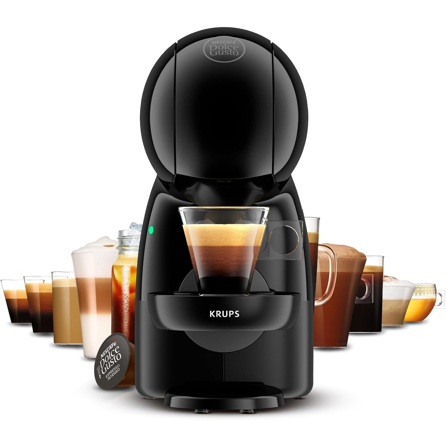 KRUPS Dolce Gusto Small Espresso Machine Compact Black 0.8L