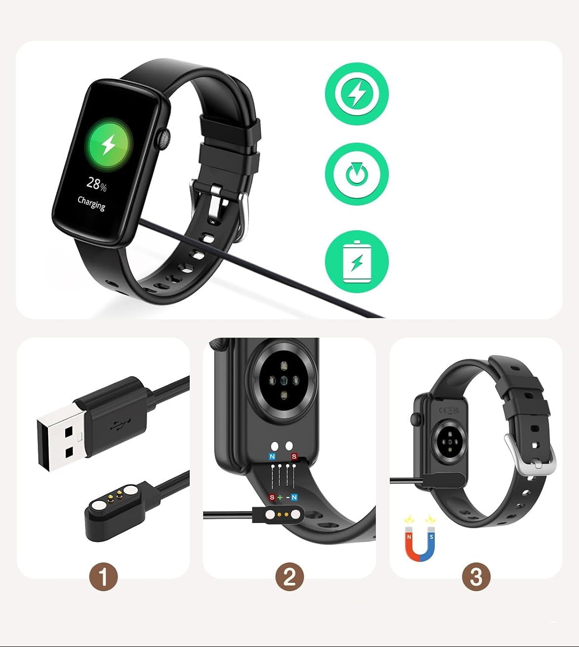 SHANG WING L2 Smartwatch for Women 1.47-Inch Touch Screen IP68 Waterproof