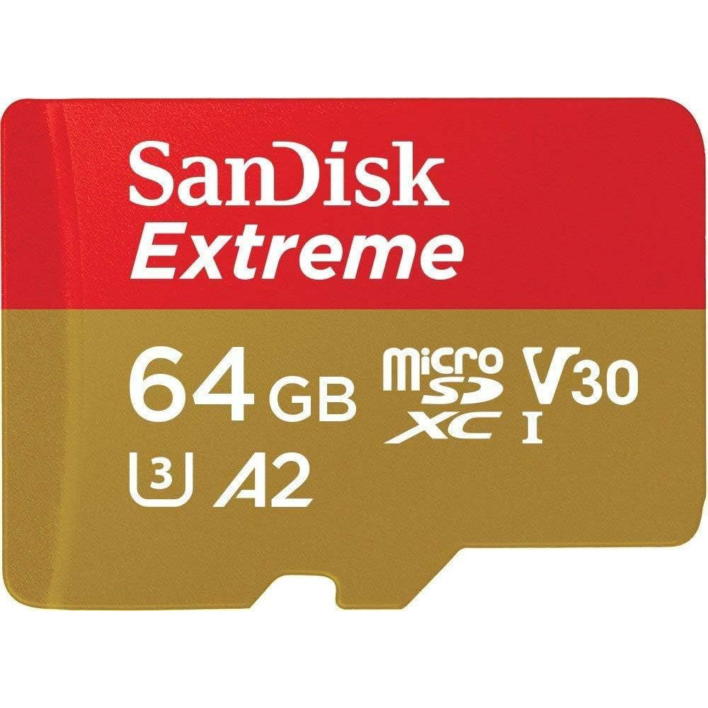SanDisk 64GB Extreme microSDXC Card with Adapter - 160MB/s