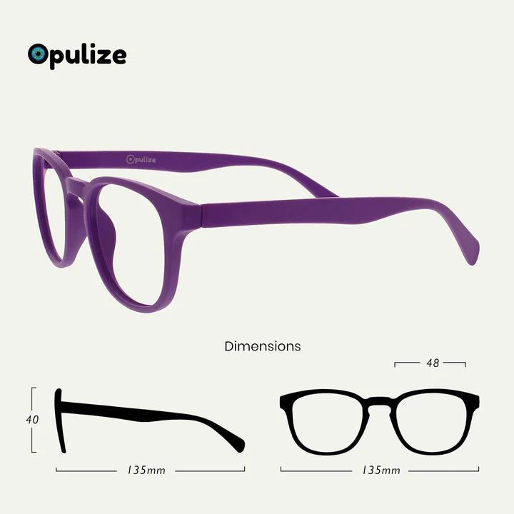 Opulize POP Matte Reading-Glasses Retro Chunky Light Frame with Spring Hinges
