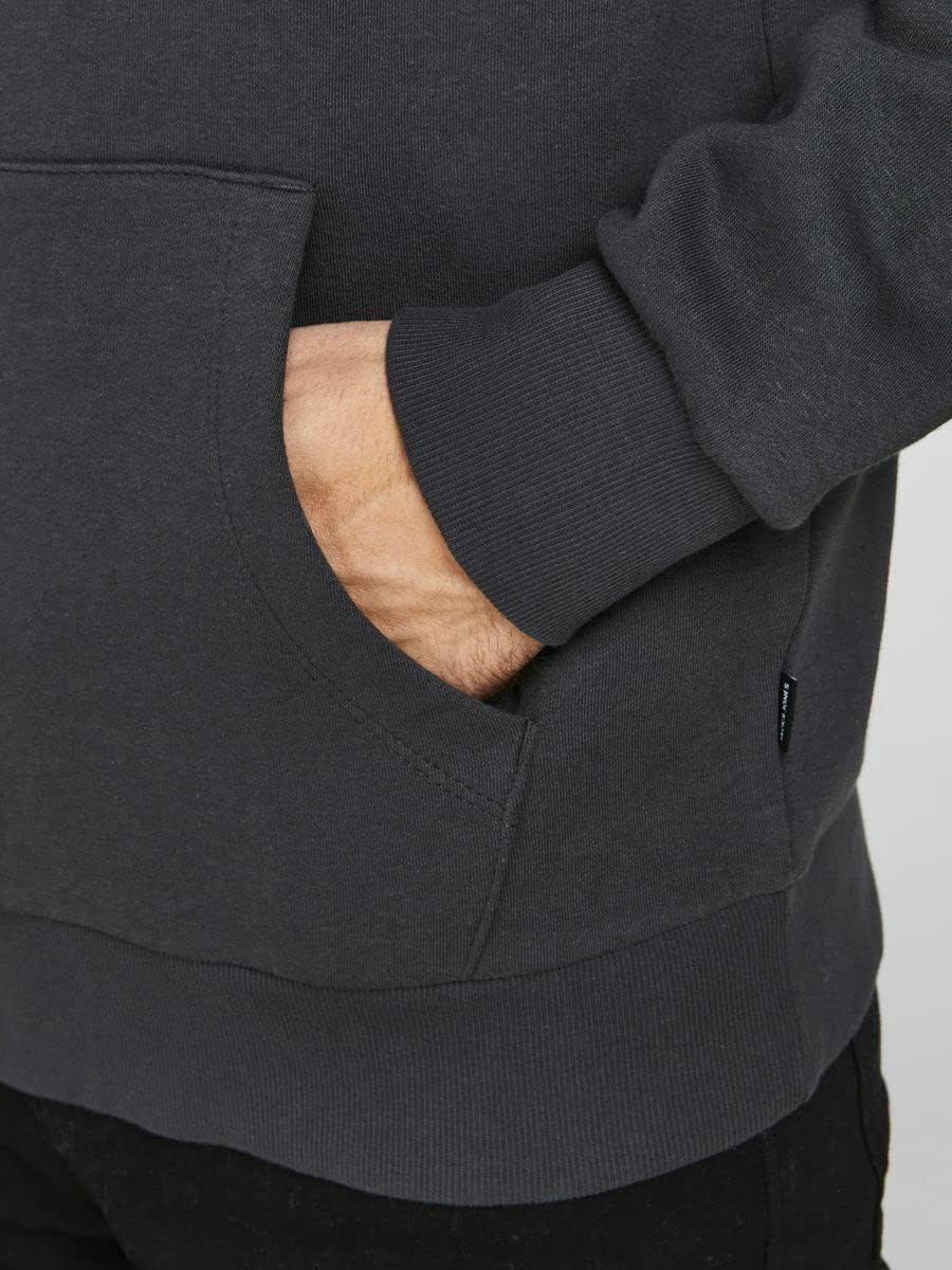 JACK & JONES Men's Cotton Pullover Hoodie: Comfortable, Stylish, Logo Design, Multiple Colors