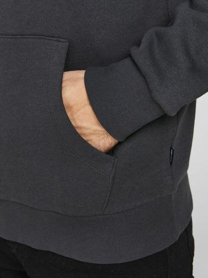 JACK & JONES Men's Cotton Pullover Hoodie: Comfortable, Stylish, Logo Design, Multiple Colors